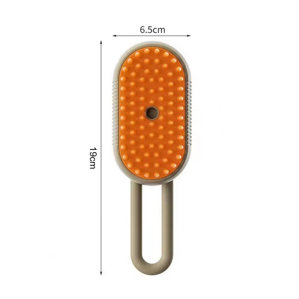 4-In-1 Pet Steam Brush for Shedding with Mist Spray and Handle Dog Spa Grooming Comb Steaming Hair Brush for Dogs and Cats
