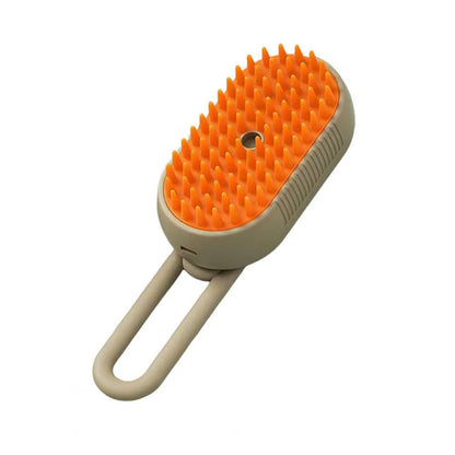 4-In-1 Pet Steam Brush for Shedding with Mist Spray and Handle Dog Spa Grooming Comb Steaming Hair Brush for Dogs and Cats